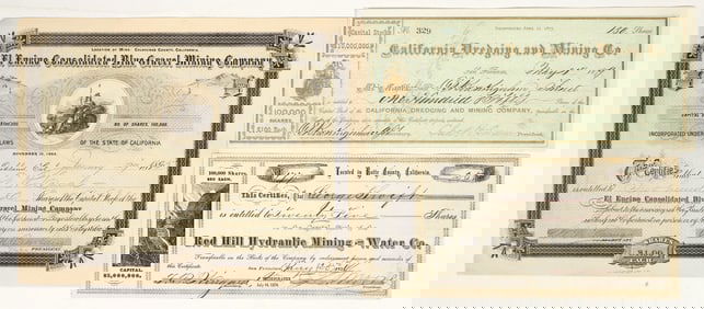 California Dredging/Hydraulic Mining Stocks. [200240]