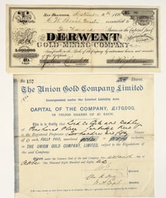 Two Different California Mother Lode Mining Stock Certificates [204626]