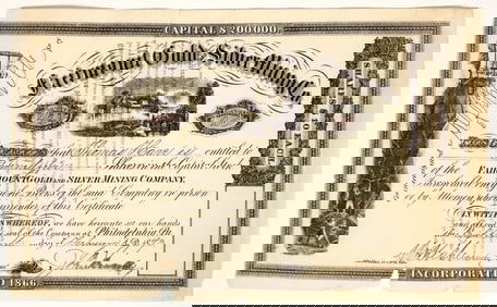 Fairmount Gold & Silver Mining Co. Stock Certificate [200308]