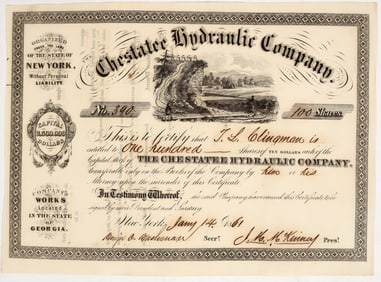 The Chestatee Hydraulic Co. Stock. [201200]