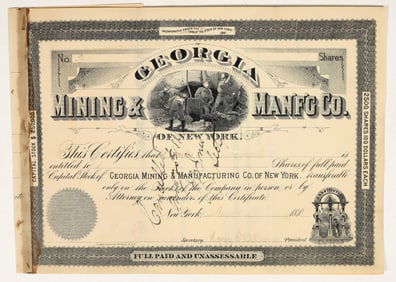 Georgia Mining & Mfg. Co. Stock [200753]