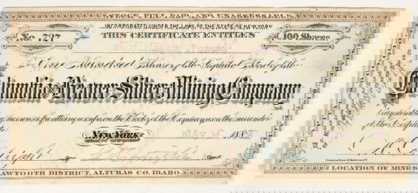 Columbia and Beaver Silver Mining Co.  Stock [201202]