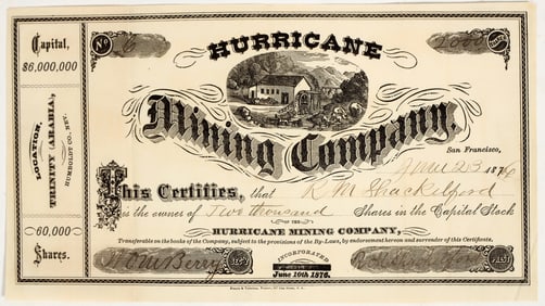 Hurricane Mining Co. Stock [201220]
