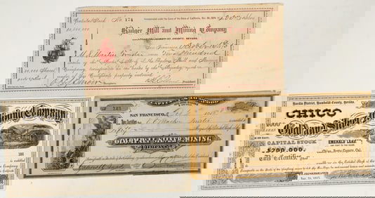 Three Different Humboldt County, Nevada Mining Stock Certificates [195487]