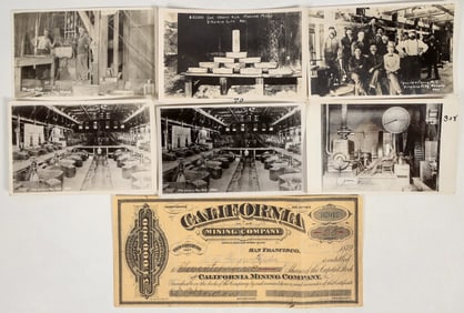 California Mining Company Stock Certificate Plus Comstock Mine RPPCs [201663]