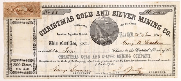 Christmas Gold & Silver MC Stock; Argentine MD  1863 [164766]