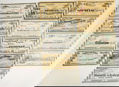 Gut of the Comstock Lode Mining Stock Collection, early 1900s, 13 Different [201658]