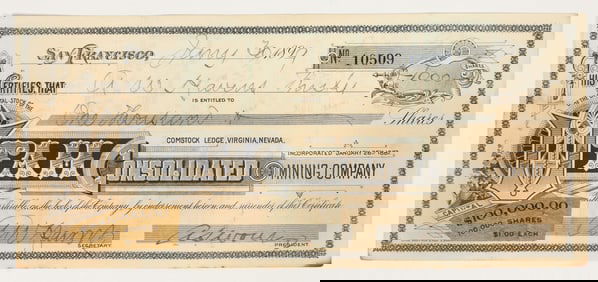 Utah Consolidated Mining Company Stock Certificate, 1899 [204908]