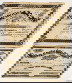 Ward, Nevada Mining Stock Certificate Pair [204150]