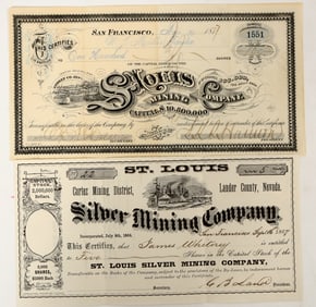 Two Different "St. Louis" Nevada Mining Company Stocks: Comstock and Cortez [195489]