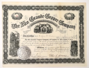 Rio Grande Copper Stock, 1883 [187768]