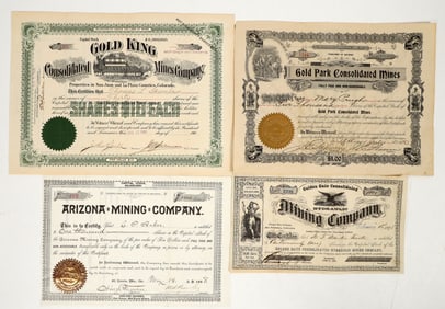 Mining Collection Starter Group of Stocks (Arizona, California, Colorado) [195473]