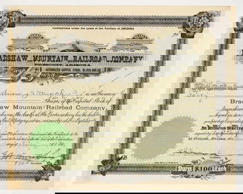 Bradshaw Mountain Railroad Company Stock Certificate (Mining RR) [201799]