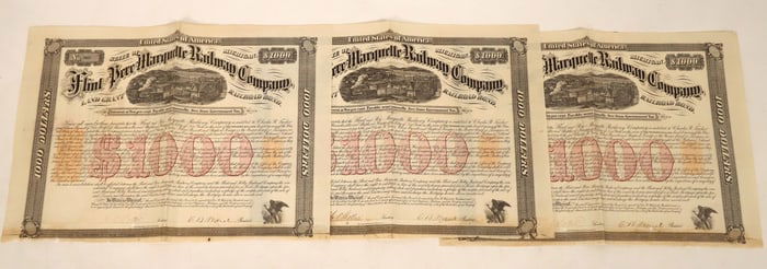 Pere Marquette Railway Bonds with RN's, 3 [191244]