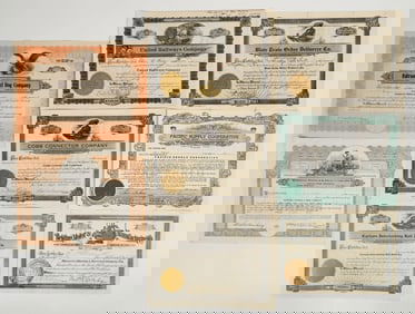 Railroad Equipment Companies Stock Certificate Group (9) [201723]