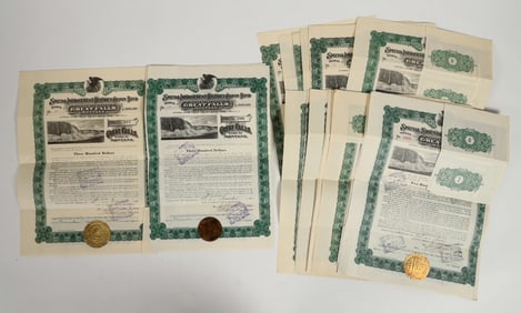 Great Falls, Montana Bonds Signed by Mayors Fousek & Newman (25) [201359]