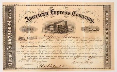 American Express Stock Certificate Signed by Wells, Fargo, Holland [192693]