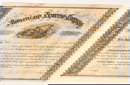 American Express Company Stock Signed by Butterfield, Fargo, Holland [197940]