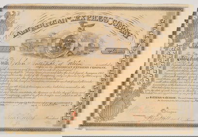 American Express Stock Issued to & Signed by Butterfield, Wells, Fargo -- Key Players! [197938]