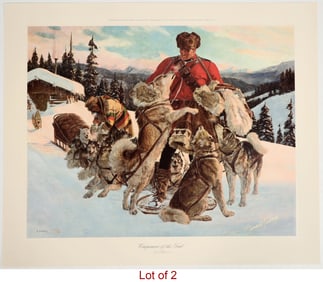 Two Sealed Limited Edition "Companions of the Trail" Prints by Friberg [201613]