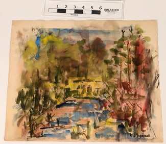 Ingersoll Signed Outdoor Watercolor [191107]