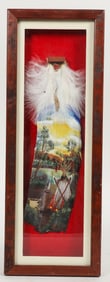 Framed/Mounted Hand Painted Feather [204716]