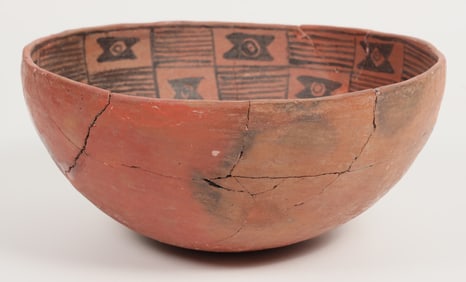 Anasazi Puerco Valley Black on Red Pottery Bowl [203681]