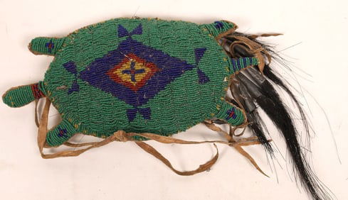 Beaded Turtle Fetish/Amulet [141120]