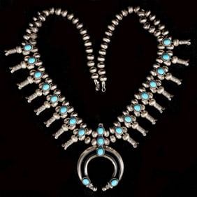 Navajo Turquoise Squash Blossom [200084]