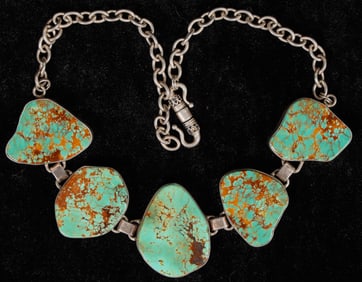Mike Smith Signed Turquoise Choker [202786]
