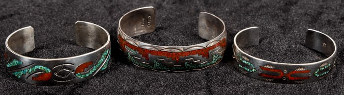 Zuni Bracelets, 1 adult & 2 youth [202606]