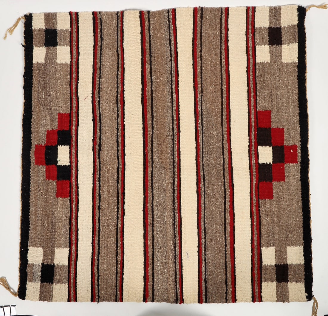Navajo Saddle Blanket [203548]: 33" x 33" ^Date: Country (if not USA): State: City: Provenance: