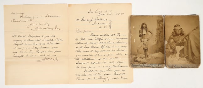 Nantaje: Native American Warrior hired by US -  Photos & Letter [204505]