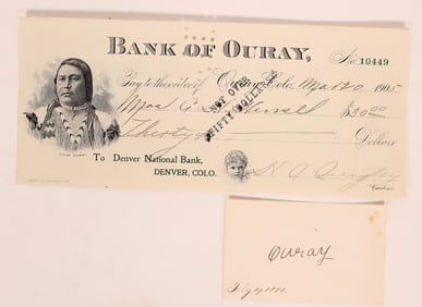 Ute Chief Ouray Autograph Cut c.1880  [182358]