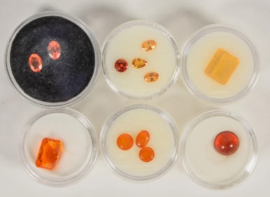 Faceted Orange Gemstone Group [203881]