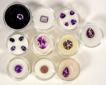 Faceted Purple Gemstone Group [203884]