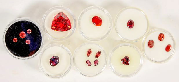 Faceted Red Gemstone Group [203880]