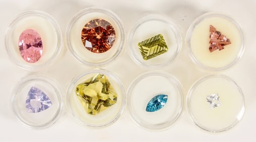 Ten Different Facet Cuts of Gemstones [203878]