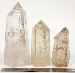 Quartz Crystal Points X-Large Obelisk  Trifecta - Stunning! [204490]