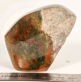 Dinosaur Gembone Fully Polished Spectacular Red/Green Agate- Extra Rare! [204410]