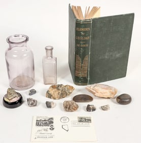 Virginia City Mining Collection: Ore Specimens, Paperweight, Geology Book [201916]