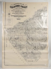 Calaveras County Map, Mines and Shaded Relief, 1904 [204319]