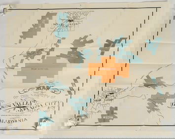 Grass Valley, California Mines Map (Banner Mountain Mines) [201660]
