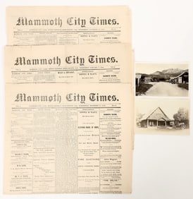 Mammoth City Times Newspapers, 1879-1880, Plus RPPCs  [203993]
