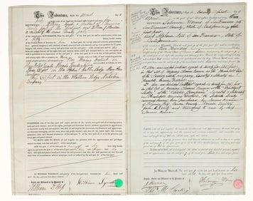 Two Humboldt County, Nevada Territory Mining Deeds [204531]