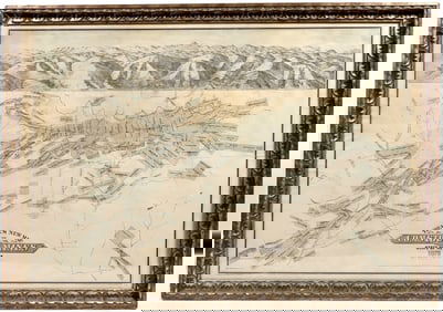 Treadwells New Map of the Comstock Mines, 1876 with Panorama [203989]
