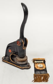 Storey County Labor Union Seal and Member's Badge w/Ribbon.  [205073]