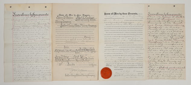 Gould & Curry Silver Mining Co. Official Documents, 1880s-90s [205210]