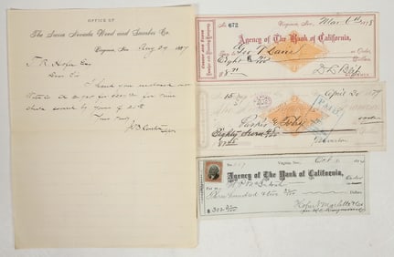 Virginia City Mining Lumber Ephemera Group [201092]