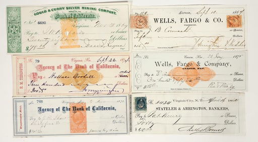 Comstock Check Collection with Fair & Yerington Autographs [204282]